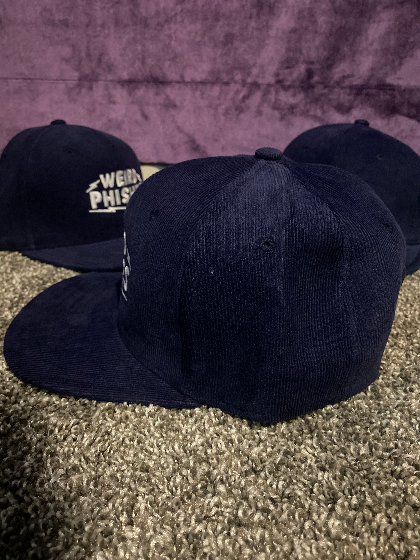 Weird Phishes Navy Blue Corduroy Snapback